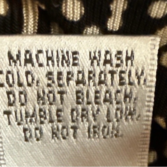 Chico’s Black & Tan Printed Tie Wrap Blouse, 3/4 Sleeves, Chico 1, US Medium - Picture 12 of 12